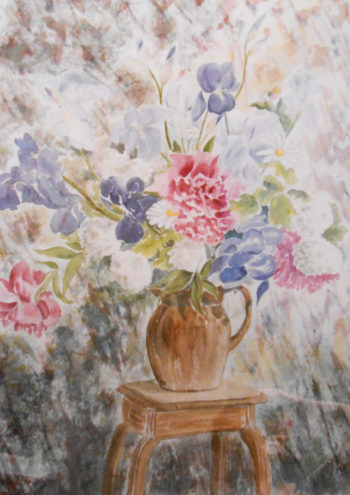 bouquet de pivoines et iris